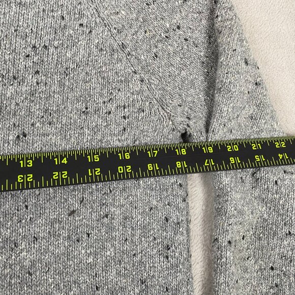 American Eagle Outfitters Men's Sweater S Gray Speckled Crewneck Cotton/Wool Ble - Picture 4 of 12